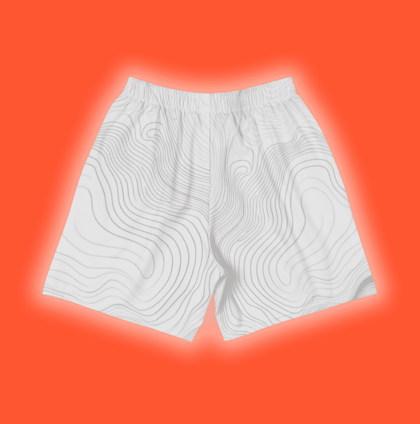 Lyfted's White Swirl Swim Shorts Back