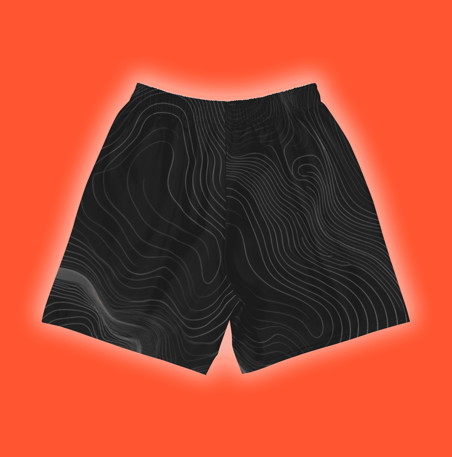 Lyfted's Black Swirl Swim Shorts Back