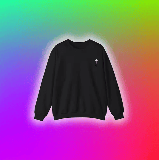 Lyfted's Basics Christian Crewneck Front Black