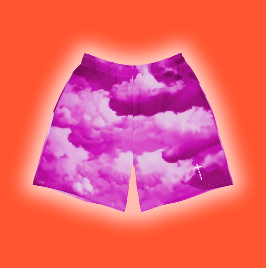 Lyfted's Heaven Pink Swim Shorts Front