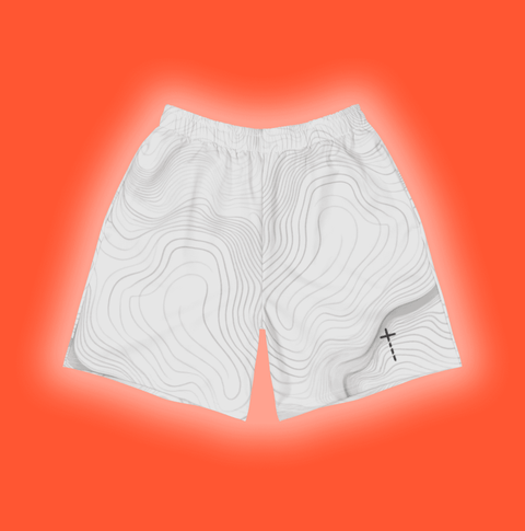 LYFTED White Swirl Swim Shorts