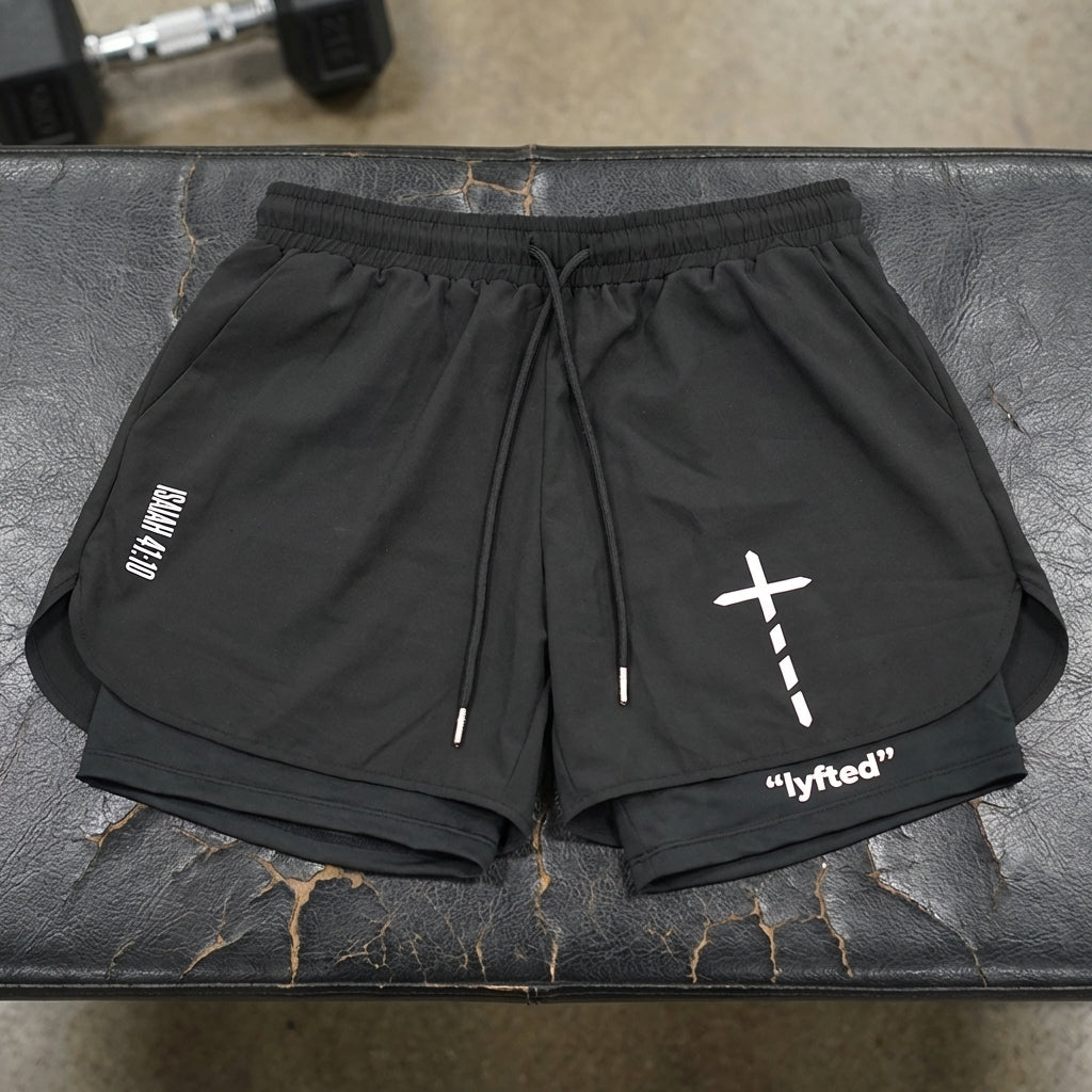 Shorts on gym bench