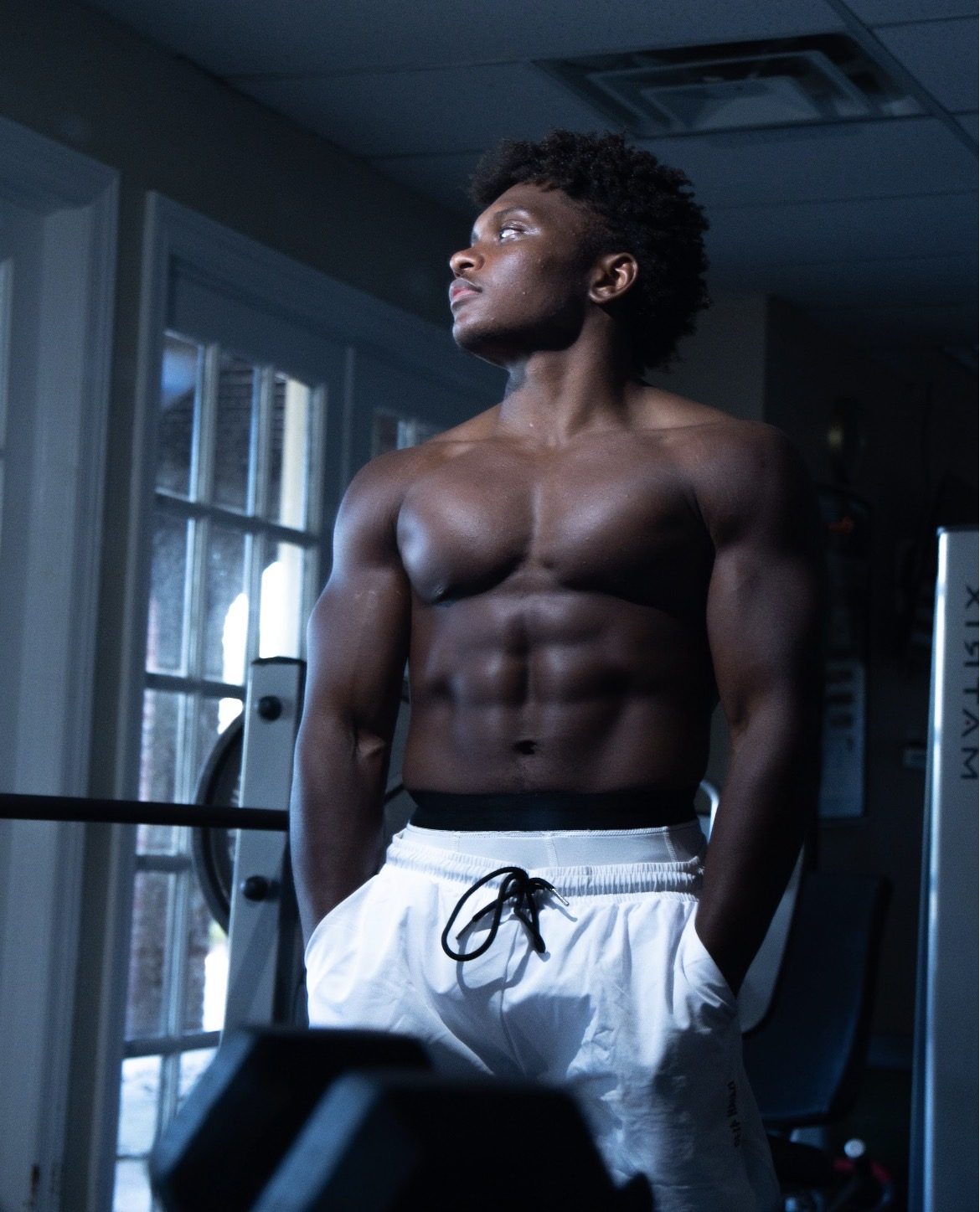 LYFTED sponsored athlete Nate training in LYFTED Christian shorts