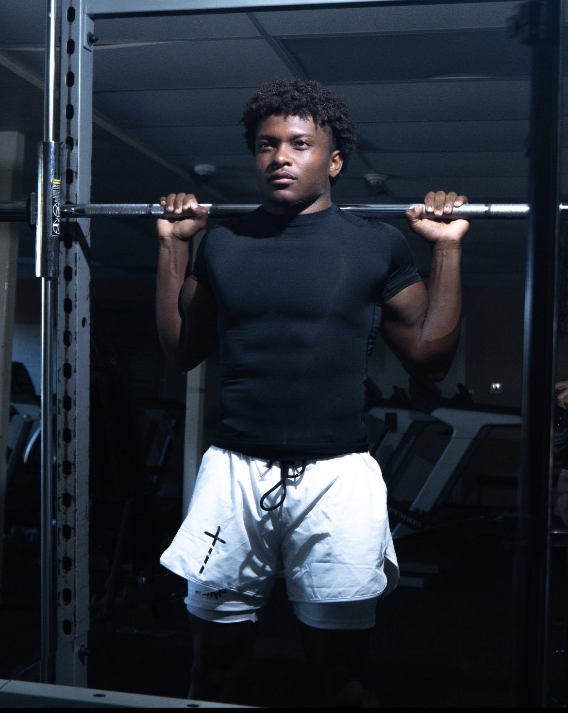 LYFTED sponsored athlete Nate training in LYFTED Christian shorts